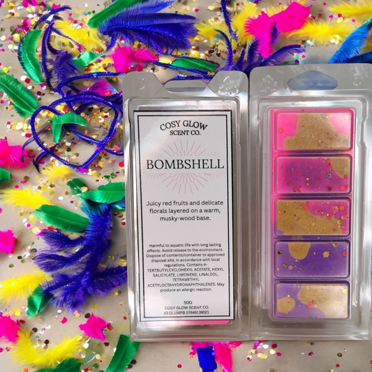Bombshell Wax Melt | Fruity Floral Soy Wax Snap Bar | CosyGlow Scent Co.