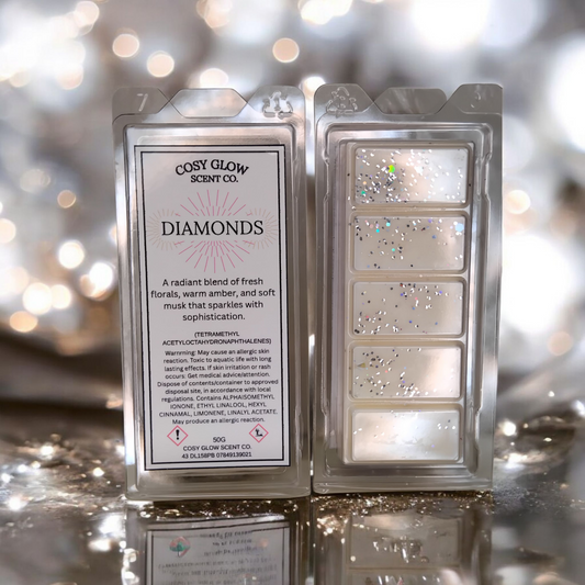 Diamonds Wax Melt | Floral Oriental Soy Wax Snap Bar | CosyGlow Scent Co.