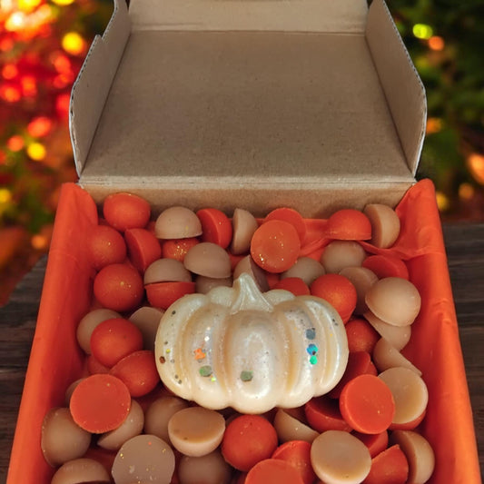 Frosted Pumpkin Wax Scoopies | CosyGlow Scent Co.