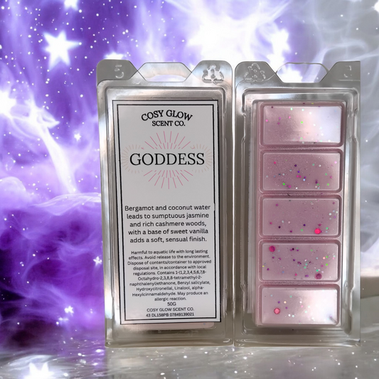Goddess Wax Melt | Bergamot, Jasmine & Vanilla Soy Wax Snap Bar | CosyGlow Scent Co.
