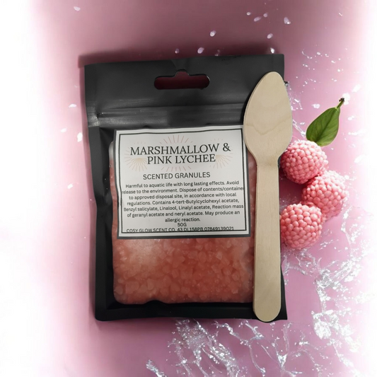 Marshmallow & Pink Lychee Scented Granules | CosyGlow Scent Co.
