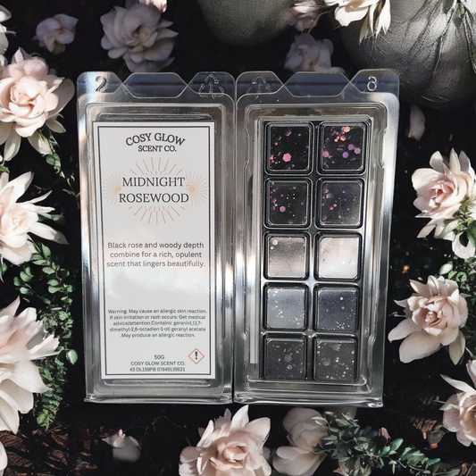 Midnight Rosewood Wax Melt | CosyGlow Scent Co.