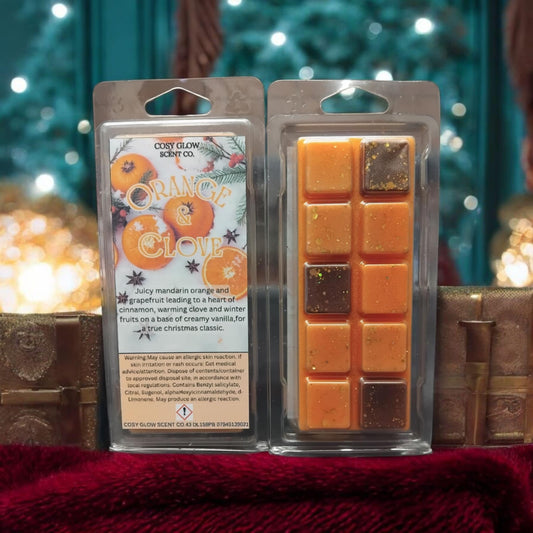 Orange & Clove Christmas Wax Melt | CosyGlow Scent Co.