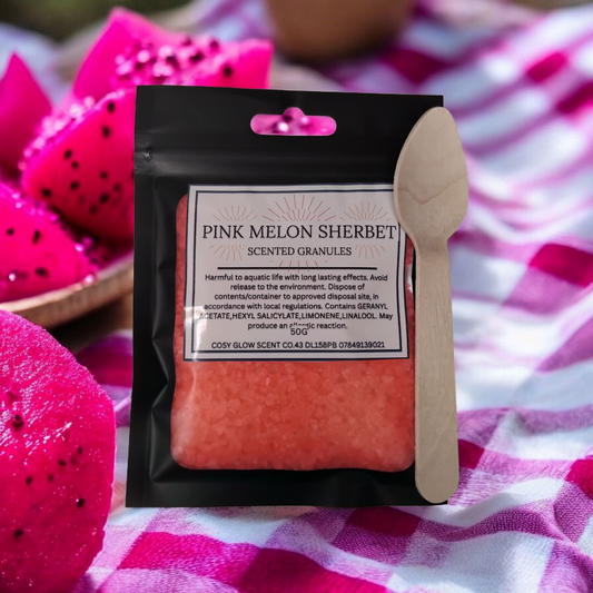 Pink Melon Sherbet Scented Granules | CosyGlow Scent Co.