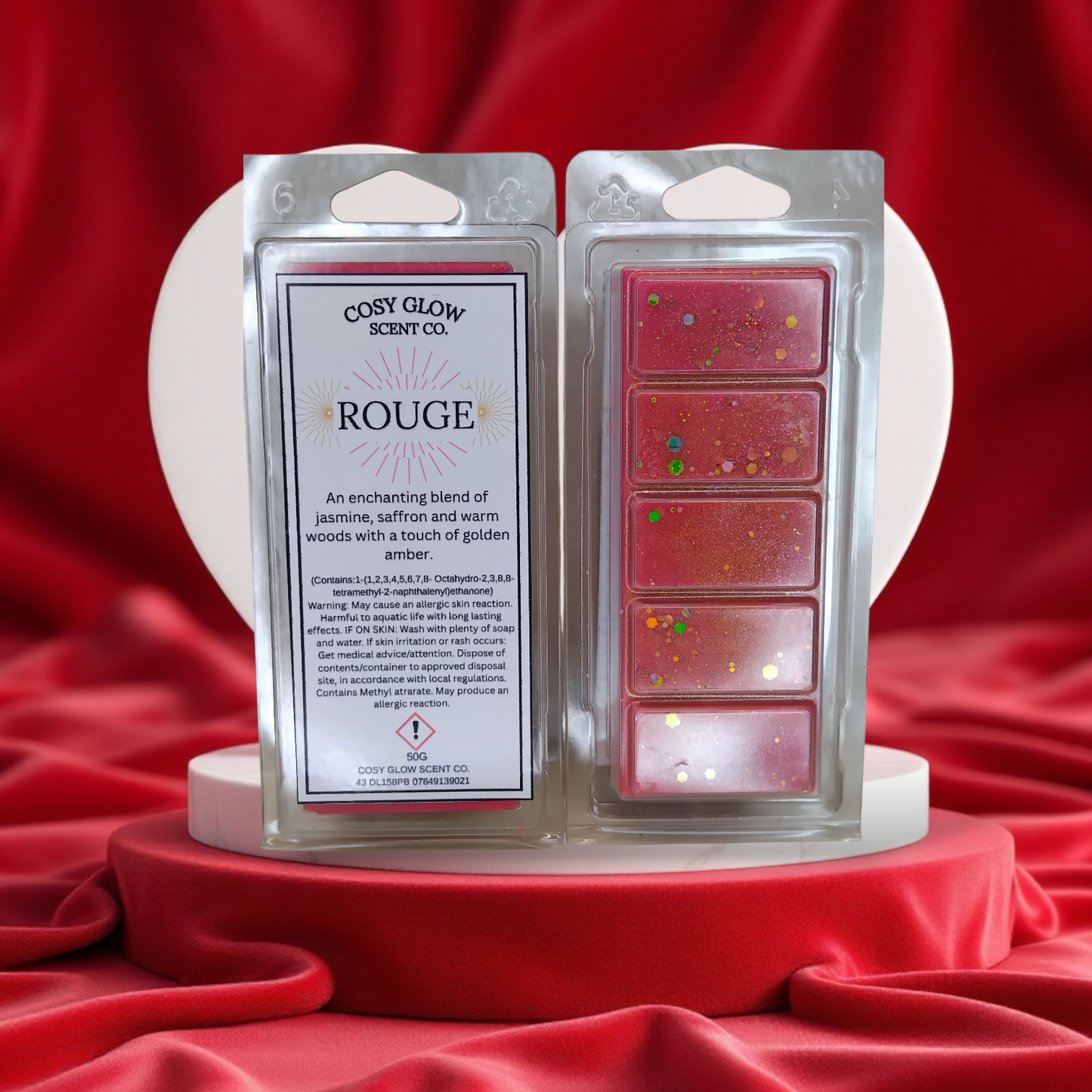 Rouge Wax Melt | Oriental & Woody Soy Wax Snap Bar | CosyGlow Scent Co.