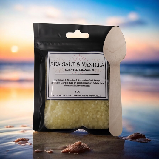 Sea Salt & Vanilla Scented Granules | CosyGlow Scent Co.