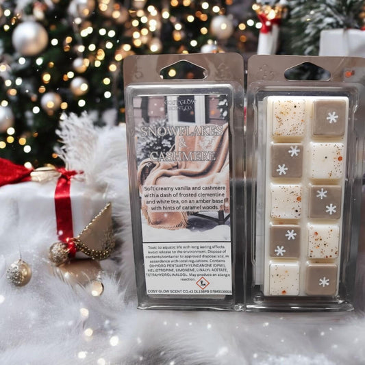 Snowflakes & Cashmere Wax Melt | CosyGlow Scent Co.