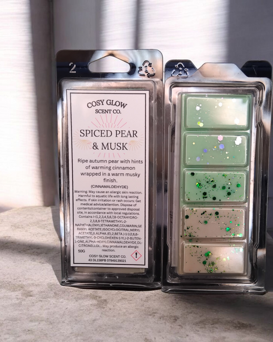 Spiced Pear & Musk Wax Melt | CosyGlow Scent Co.
